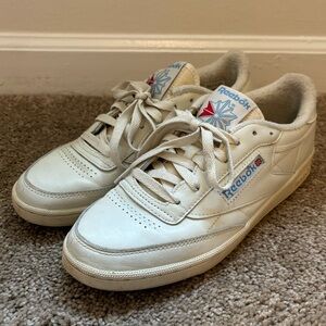 Reebok Club Cs. Women’s size 10. Light/moderate wear.